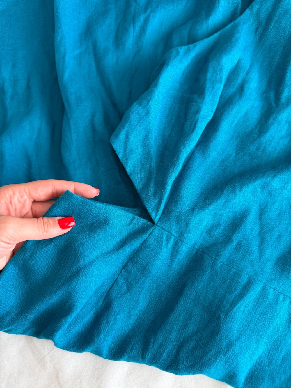 Boden Bright Blue Midi Dress with Side Cutouts - Picture 6 of 13